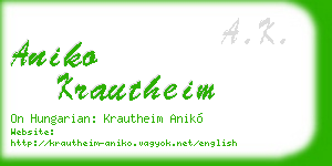 aniko krautheim business card